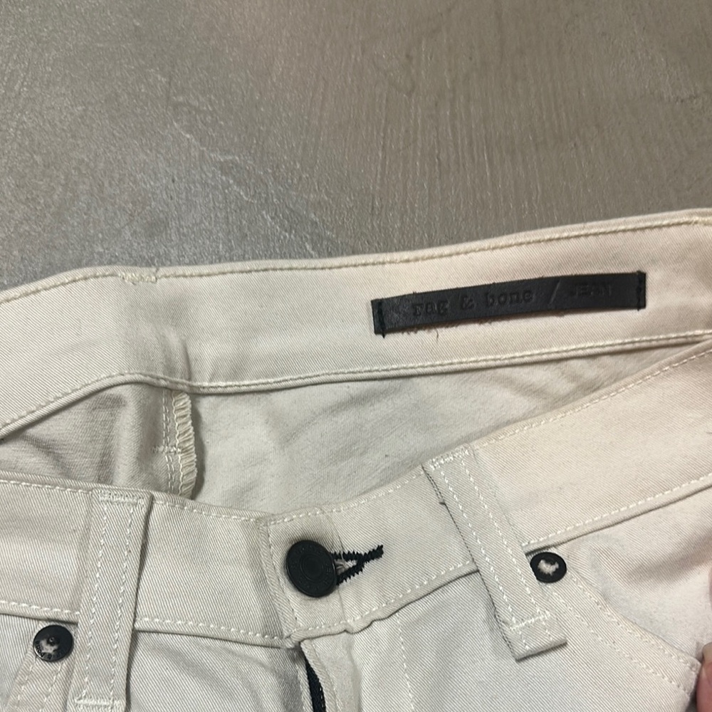 Rag & Bone Leather Accent Jeans 27 - Picture 5 of 6